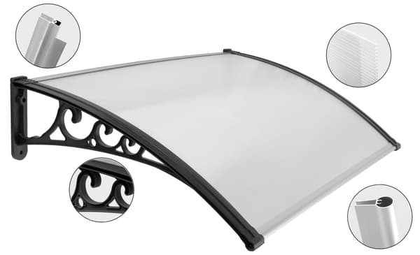 Sano plastik baldakin 80x120cm sort