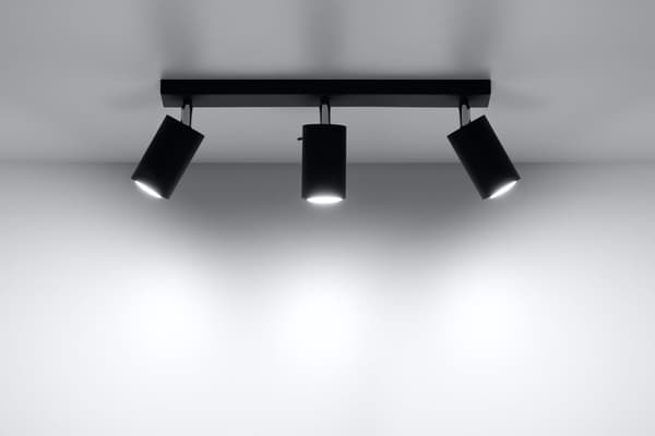 Taklampa RING 3L svart