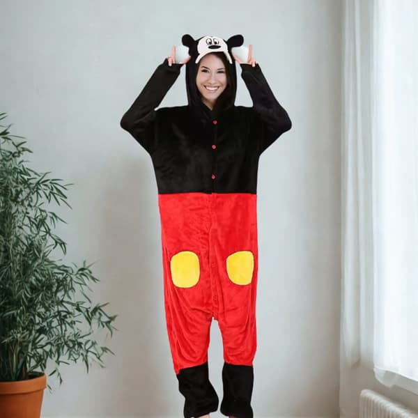 Kigurumi-pyjamas Musse Pigg L: 165 - 175 cm