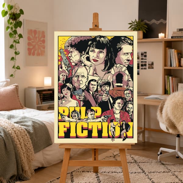 Mal efter nummer billede med ramme Pulp Fiction 50x70 cm
