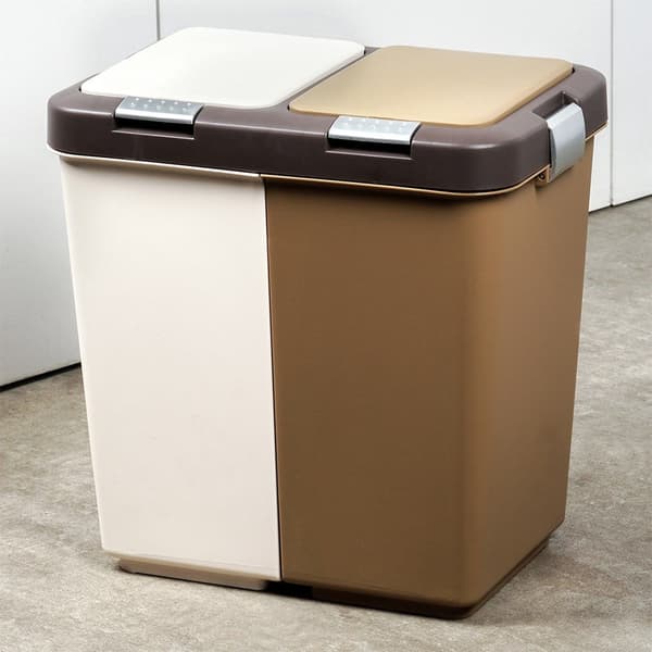 Plastik kurv til affaldssortering 2x10 l