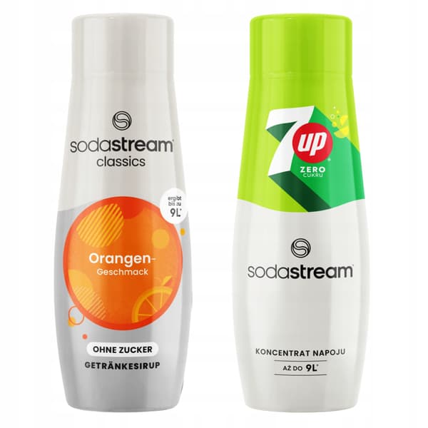 SodaStream Orange Zero Sirap Sockerfritt Apelsinkoncentrat + 7UP ZERO