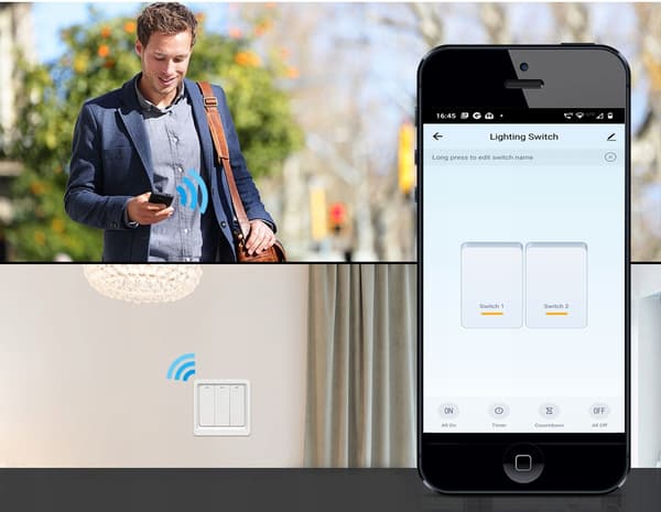 1-klicks ljusströmbrytare. ZigBee TUYA #fungerar utan N