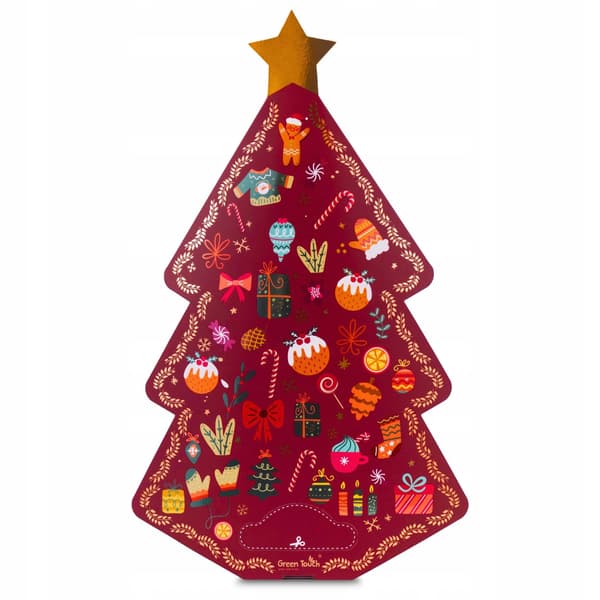 Adventskalender med löst te julgran present Green Touch