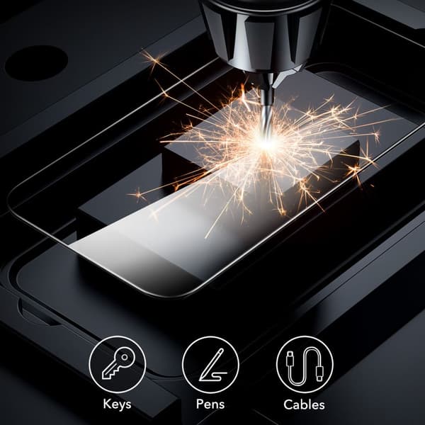 ESR Hærdet Glas 2-pakning til iPhone 16 Pro Max, klar