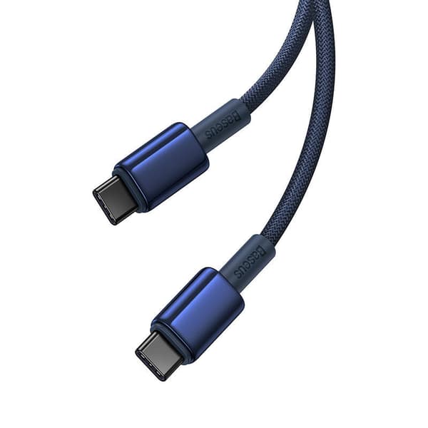 Baseus Tungsten Gold USB-C - USB-C -kaapeli, 100W, 1m (sininen)