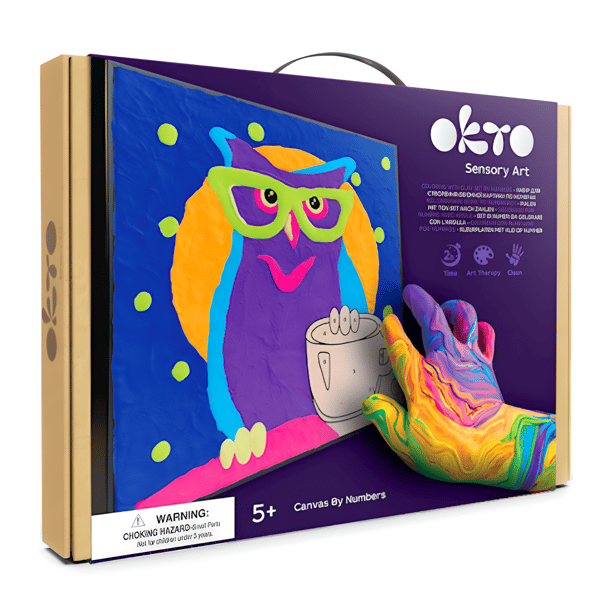 OKTO KUNST SÆT UGLE 3D MALERI EFTER TAL CIASTOLIN 20003