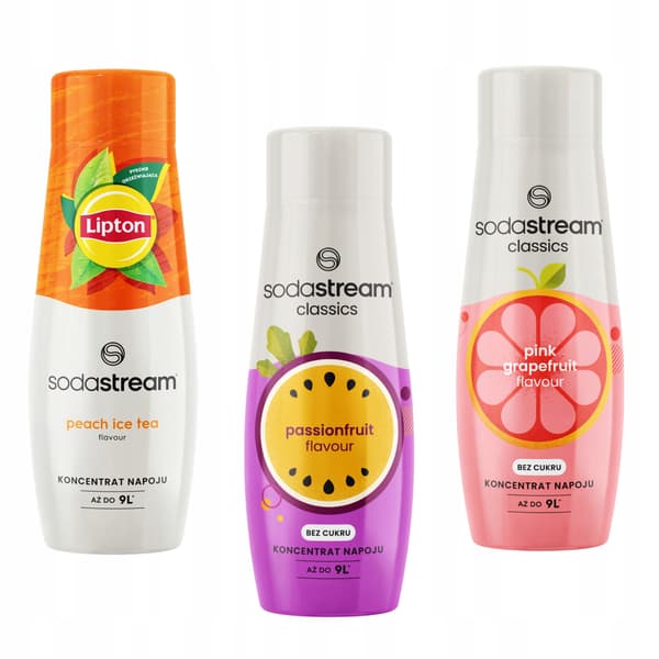 Sodastream Lipton iste koncentrat med persika + passionsfrukt + grapefrukt