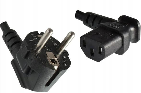 MicroConnect Schuko -virtakaapeli, kulmaliitin - C13, kulmaliitin, 1,8 m