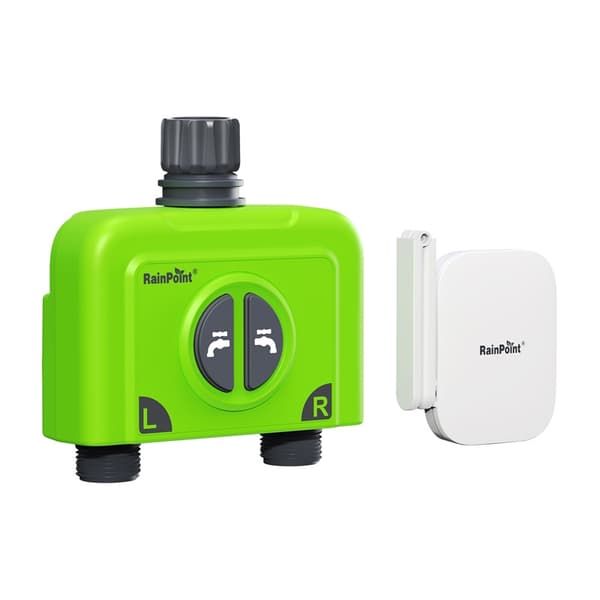 RainPoint WiFi 2-zons bevattningsregulator med gateway