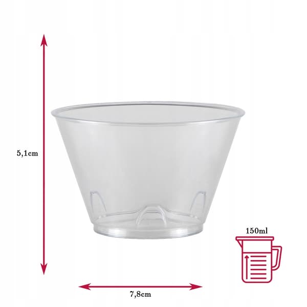 KOPPAR OCH BEHÅLLARE FÖR EFTERRÄTTER 150 ml 24 st. TULI-koppar för snacks