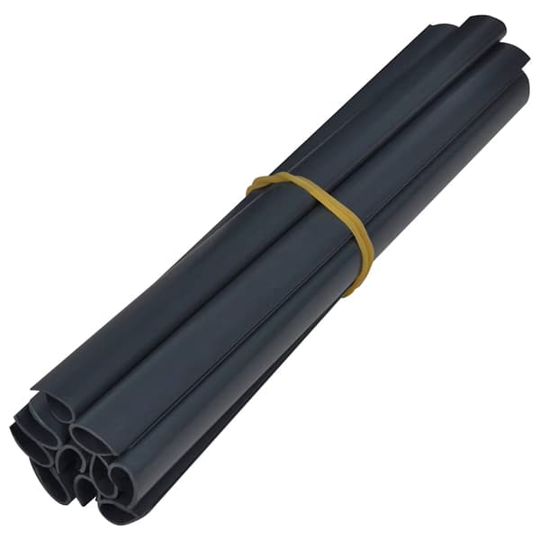 vidaXL Trädgårdsstaketskydd, PVC, 35x0,19 m, Mörkgrå, Matt