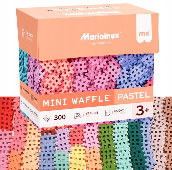 Marioinex pastellfärgade våffelblock 300 st