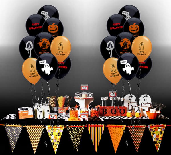 Halloween-painetut ilmapallot 12 kpl.