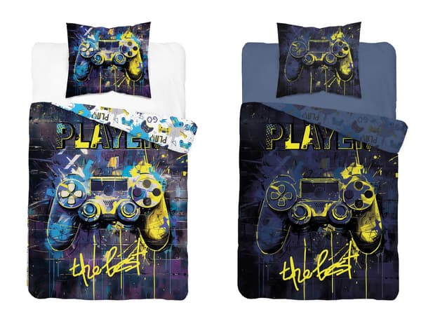 Selvlysende sengetøj 160x200 Gamer Pad til konsolspil
