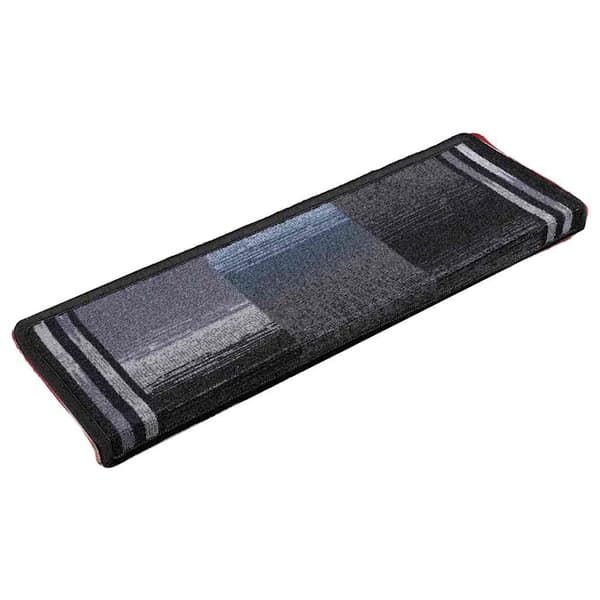 vidaXL selvklæbende trappetrin 10 stk. 65x21x4cm sort og grå