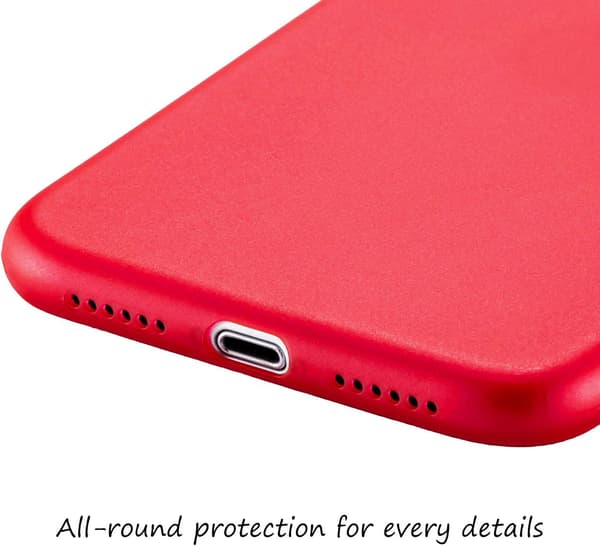 FODRAL TILL APPLE IPHONE 11 SILIKON RÖD SOLID BAKSIDA A2111