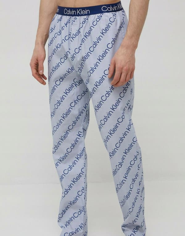 CALVIN KLEIN LOGGED COTTON PYJAMASBUKSER GAVEKORT