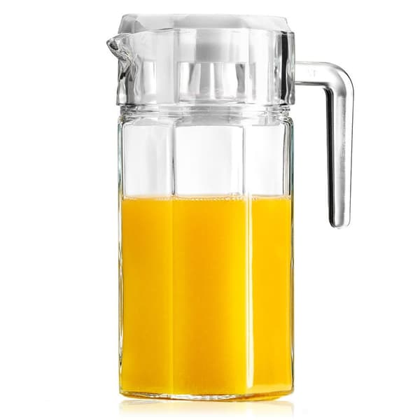 Lasinen kannu kansiolla 1,5 l