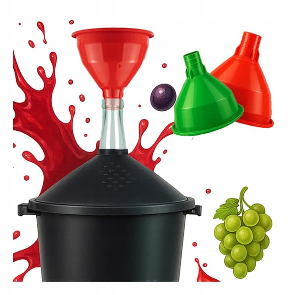 Stor plasttratt för dunkakor, flaskor, vin, alkohol, hembränt och juice