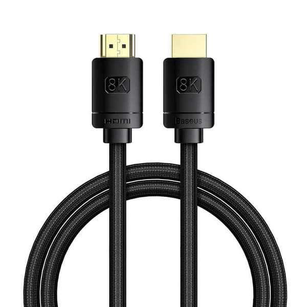 Baseus High Definition Series HDMI 2.1-kabel, 8K 60Hz, 3D, HDR, 48Gbps, 1m (sort)