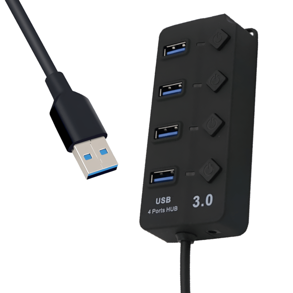 USB 3.0 hubi 4 porttia 1x4 5 Gbps jakaja