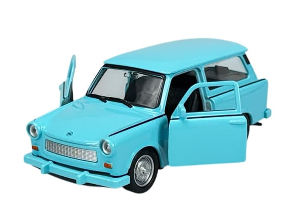 WELLY TRABANT P601 STATIONÆR BLÅ 1:34 43871