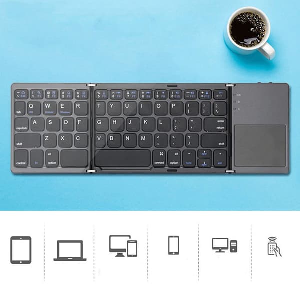 Bluetooth Universal foldbart tastatur - Sort