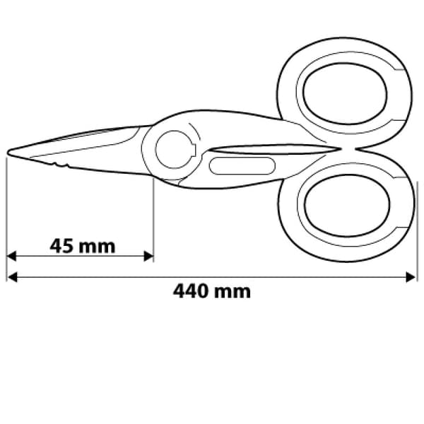 KABEL- OG ISOLERINGSSAKS 140 MM - T N01-511