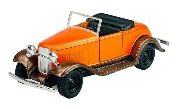 Welly VANHA timer ford model A roadster ILMAN kattoa oranssi 1:34 98875