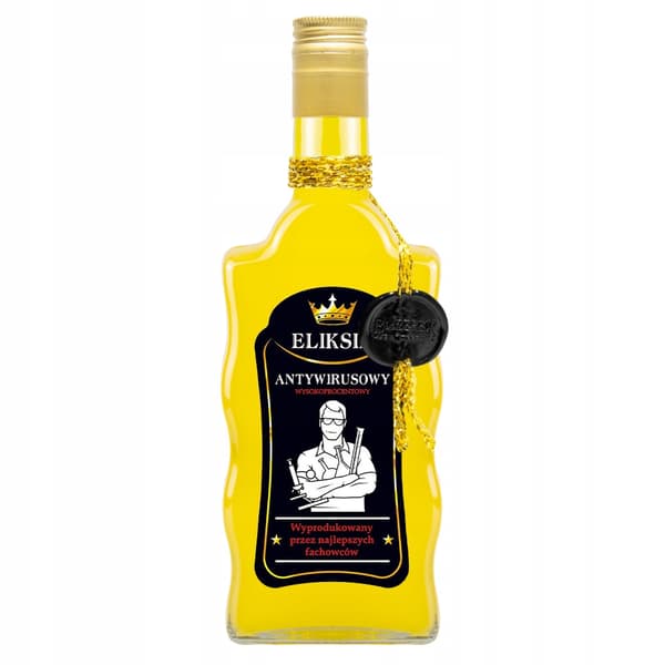 Bølgedekoreret flaske 500ML ANTIVIRUS ELIXIR
