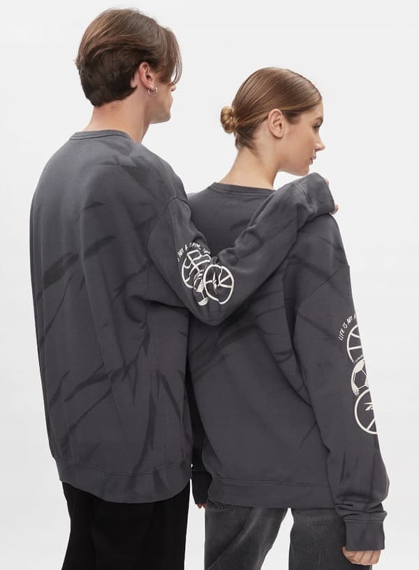 REEBOK UNISEX GRÅ TRÖJA MED TRYCK M 0A6C2_A* BAKGRUNDER