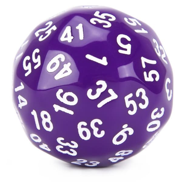 RPG Terning Six-sidet Terning D60 Lilla