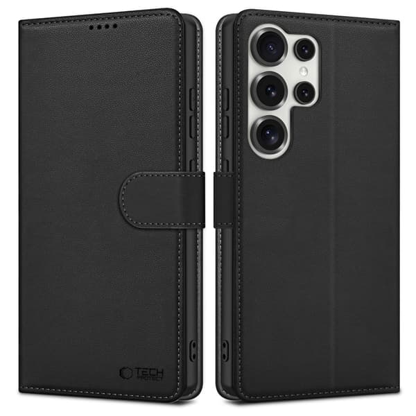 TECH-PRECT LOMPAKKO GALAXY S25 ULTRA MUSTA