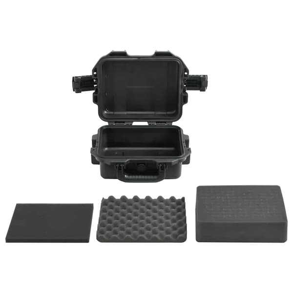 vidaXL værktøjskuffert til luftfart sort 30x24,5x12,5 cm PP