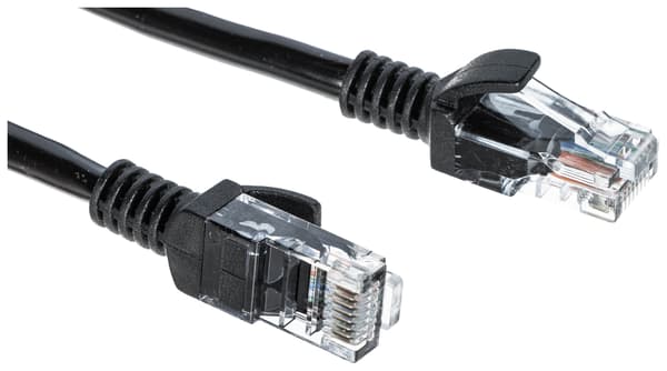 KIINNITYSJOHTO RJ45/3.0-MUSTA 3.0 m
