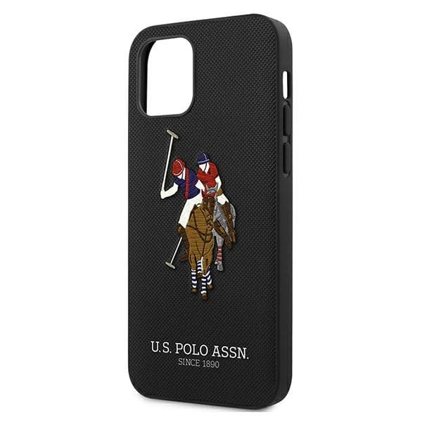 US Polo USHCP12MPUGFLBK iPhone 12/12 Pro6.1 sort/sort Polo Broderi Kollektion