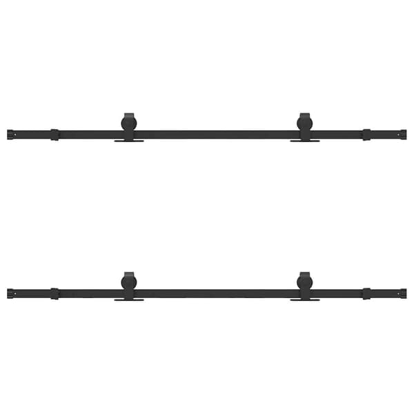 vidaXL Skjutdörrsinstallationssystem 183 cm stål svart