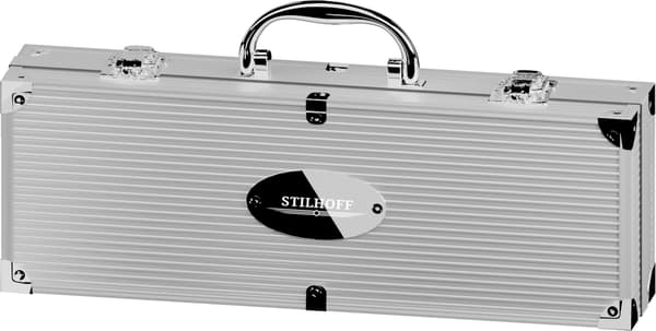 Tillbehörsset för STILHOFF GRILL, 7 bestickdelar, 5 delar + fodral + handskar