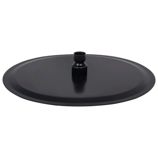 vidaXL Teräksinen suihkupää 30 cm pyöreä musta