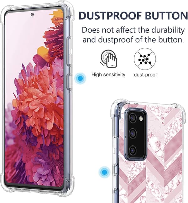FODRAL TILL SAMSUNG GALAXY S20 FE SILIKON ROSA BAKSIDAN