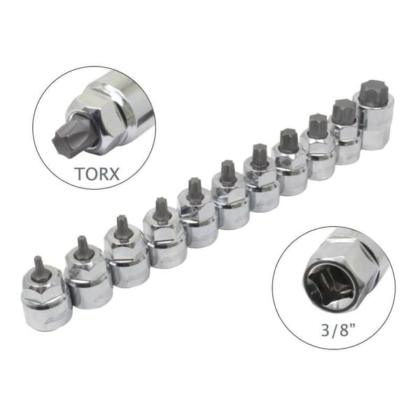 ASTA LAVPROFILTOPPENE - TORX 3/8" PÅ SKINNE