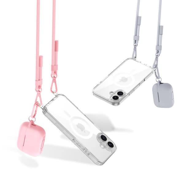TECH-PROTECT FLEXAIR-KÆDE MAGSAFE IPHONE 16 GRÅ & PINK