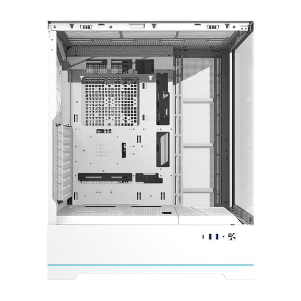 Darkflash DY451L blæserløs computerkasse (hvid)