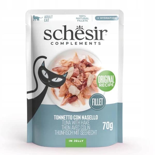 Schesir Adult Tun vådfoder til katte 24 x 70 g
