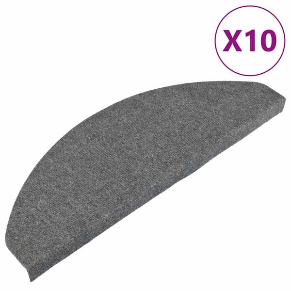 vidaXL selvklæbende trappetrin, 10 stk., grå, 65x22,5x3,5cm