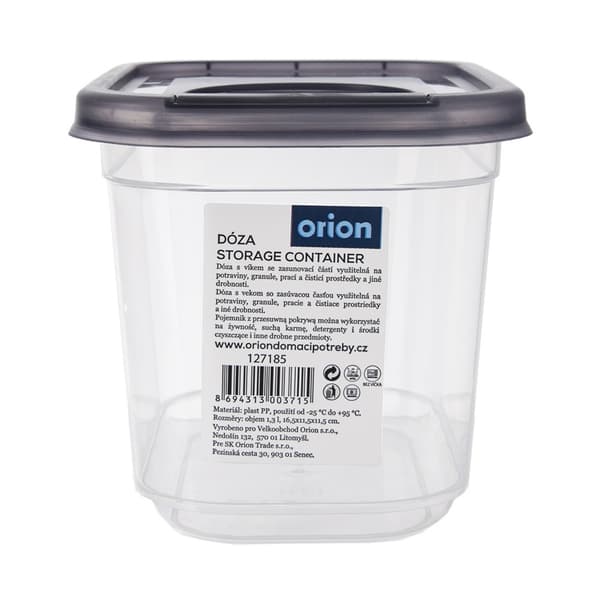 Beholder til tørvarer med dispenser grå 1,3 l