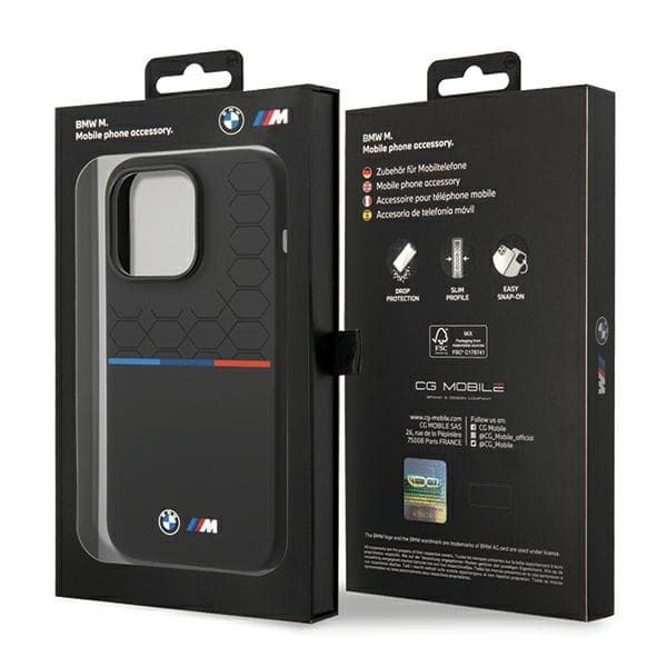 BMW BMHCP15X22SMPK iPhone 15 Pro Max6,7 sort/sort silikonemønster