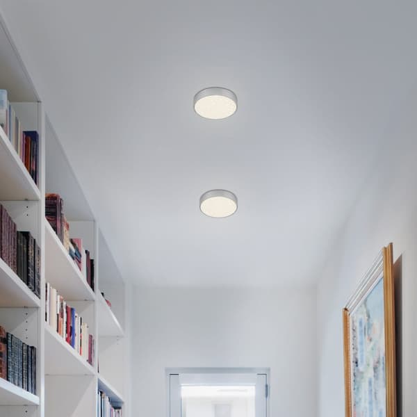 LED LOFTSLAMPE 11W - RUND - NEUTRAL - GRÅ - KØKKENGANG