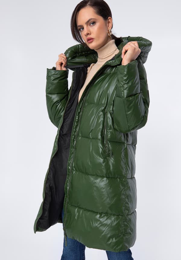 Wittchen Dames Oversized Quiltet Jakke Grøn Nylon